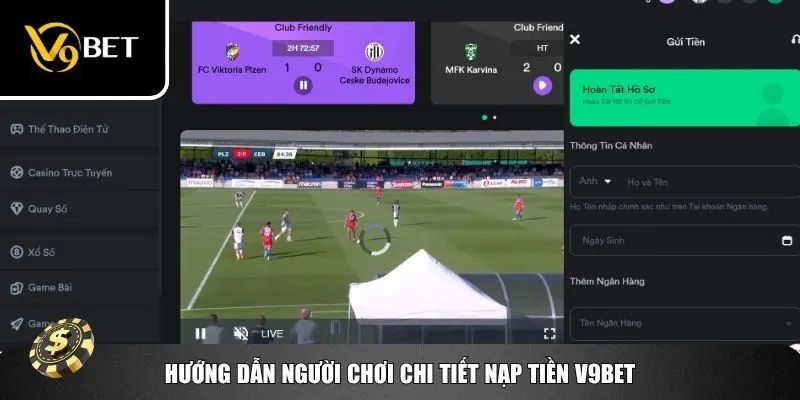 Hướng dẫn người chơi chi tiết nạp tiền V9bet